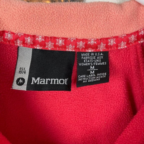 Marmot Red Fleece Pullover Base‎ Layer Sweatshirt - Picture 3 of 5
